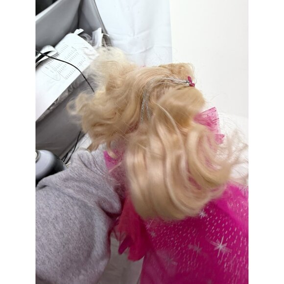 W/ ORIGINAL DRESS Vintage 1990 Happy Holidays Barbie #4098 Hot Pink Ballgown - Picture 8 of 13